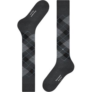 Burlington - Kniekousen - Zwart - Gemerceriseerd Katoen - Argyle Patroon