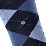 Burlington Manchester heren kniekousen - blauw (marine) - Maat: 40-46