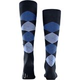 Burlington Manchester heren kniekousen - blauw (marine) - Maat: 40-46