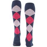 Burlington - Queen - Katoenen Kniekousen - Blauw - Gedessineerd