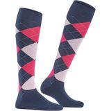 Burlington - Queen - Katoenen Kniekousen - Blauw - Gedessineerd