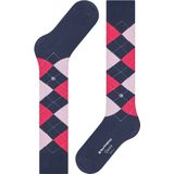 Burlington - Queen - Katoenen Kniekousen - Blauw - Gedessineerd