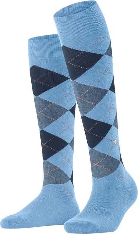 Burlington - Queen - Kniekousen - Blauw - Katoen, Maat 36-41