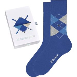 Burlington Basic Mix Gift Box M SO katoen fantasiepatroon 2 paar herensokken (2 stuks), Veelkleurig (uitgang 0050)