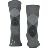 Burlington - Dundee - Gedessineerd Wol Sokken - Grijs - Maat 40-46