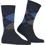 Burlington - Luxe Tweedlook Sokken - Grijs - Wol - Argylepatroon