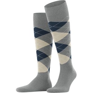 Burlington - King - Katoenen Kniekousen - Grijs - Gedessineerd