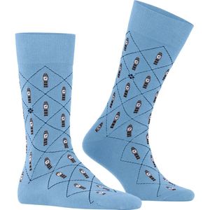 Burlington Big Ben herensokken, blauw (light blue)