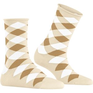 Burlington - Sandy - Katoenen Sokken - Beige - Gedessineerd, Maat 36-41