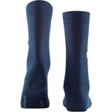 Burlington - Brit Style - Gedessineerd Katoen Sokken - Blauw - Maat 36-41