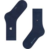 Burlington - Brit Style - Gedessineerd Katoen Sokken - Blauw - Maat 36-41