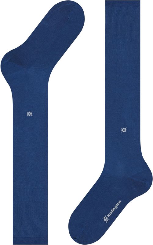 Burlington - Dublin - Katoenen Kniekousen - Blauw - Maat 40-46