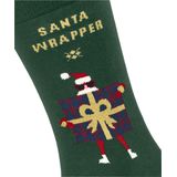 Santa Wrapper - Kerstmanmotief - Sokken - Glinsterend - Fleecegarens