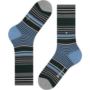 Burlington - Streep Sokken - Grijs - Wol