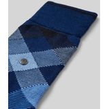 Burlington - Newcastle - Sokken - Blauw - Wol, Patroon, One-size