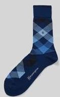 Burlington - Newcastle - Sokken - Blauw - Wol, Patroon, One-size