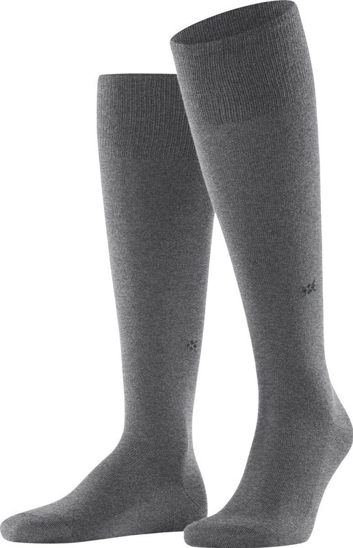 Kniekousen - Leeds - Katoen/Scheerwol - Zwart/Grijs