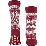 Burlington - Merry Christmas W Hp - Huissokken - Rood Cranberry - 1 paar