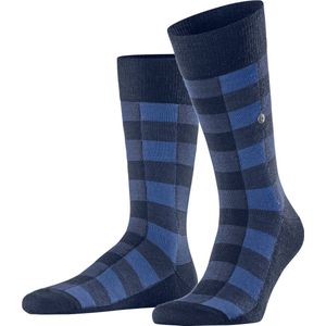Burlington - Buffalo Check - Wol Sokken - Blauw - One-size