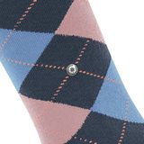 Burlington - Marylebone - Sokken - Blauw - Wol met Patroon