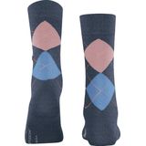 Burlington - Marylebone - Sokken - Blauw - Wol met Patroon