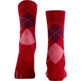 Burlington - Marylebone - Sokken - Rood - Met Patroon Wol - One-size