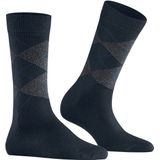 Burlington - Marylebone - Damessokken - Marineblauw - Wol - Patroon