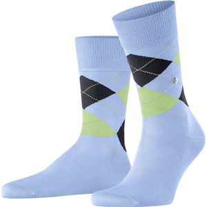 Burlington - Manchester - Gedessineerd Katoen Sokken - Blauw