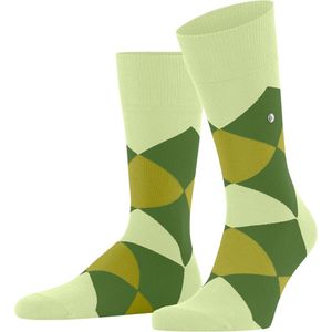 Burlington Heren Sokken Clyde M So katoen gedessineerd 1 paar, Groen Lemon 7498, 46-50