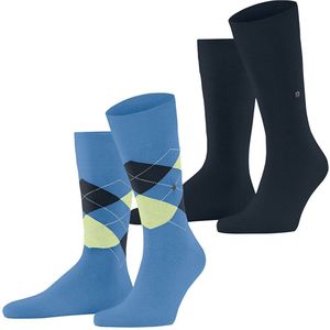 Burlington Everyday 2-Pack Gedessineerd Sokken Heren Blauw - Katoen