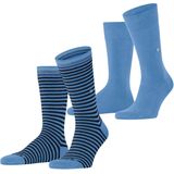 Burlington - Set van 2 - Kousen - Gestreept en Effen - Katoen