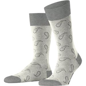 Burlington - Paisley - Katoenen Sokken - Grijs - Maat 40-46