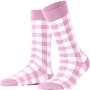 Burlington - Vichy W So Sokken - Roze - Katoen - 1 Paar