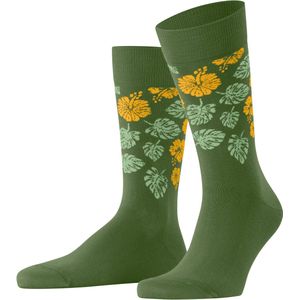 Burlington - Aloha Breeze - Gedessineerde Sokken - Groen - Katoenmix