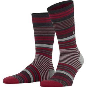 Burlington - Heren Sokken - Rood Berry - Stripe - Wol - 1 Paar