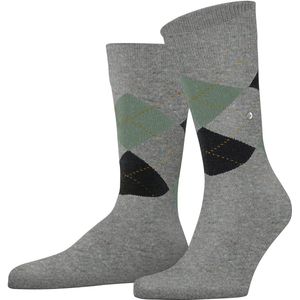 Burlington - Dundee - Herensokken - Grijs Light Grey - So Wol Gedessineerd - 1 Paar