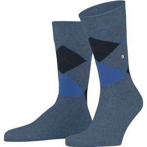Burlington - Dundee - Heren Sokken - Blauw Denim Melange - 1 Paar