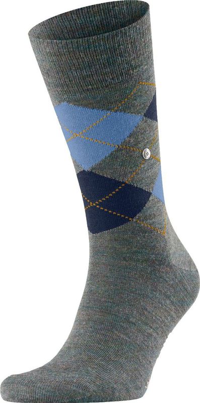 Burlington - Edinburgh Melange - Thermosokken - Niebieski Cornflower Blue - 1 stuk