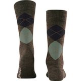 Burlington - Edinburgh Melange - Herensokken - Zielony Jade Cream - 1 stuk
