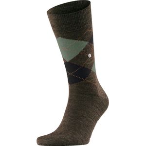 Burlington - Edinburgh Melange - Herensokken - Zielony Jade Cream - 1 stuk