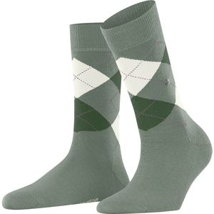 Burlington Marylebone gedessineerd wol sokken dames groen - maat 36-41