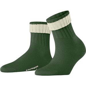 Burlington - Plymouth W - Dames Sokken - Groen Asparagus - 1 Paar - Wol