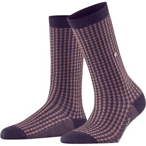 Burlington - Pepita W So - Chaussettes - Rood - Laine Fantaisie - 1 Paar