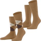 Burlington - Everyday Mix - Heren Sokken - Beige Brown Sugar - 2 Paar