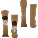 Burlington - Everyday Mix - Heren Sokken - Beige Brown Sugar - 2 Paar
