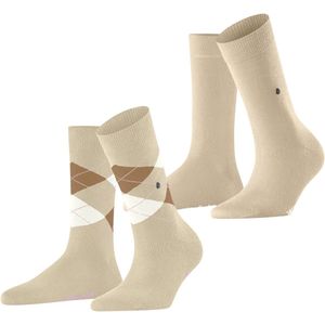 Burlington - Everyday Mix - Damessokken - Beige Cream - 2 Paar