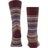 Burlington - Heren Sokken - Rood Claret - Fair Isle - 1 Paar