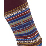 Burlington - Heren Sokken - Rood Claret - Fair Isle - 1 Paar