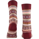 Burlington - Fair Isle Delight W - Sokken - Blauw - 1 paar - Wol gedessineerd