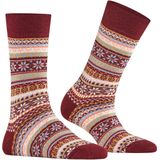 Burlington - Fair Isle Delight W - Sokken - Blauw - 1 paar - Wol gedessineerd
